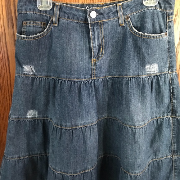 DENIM PEASANT/PRARIE MIDI SKIRT🦋 - Picture 4 of 8